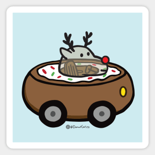 Reindeer Donut Car Magnet